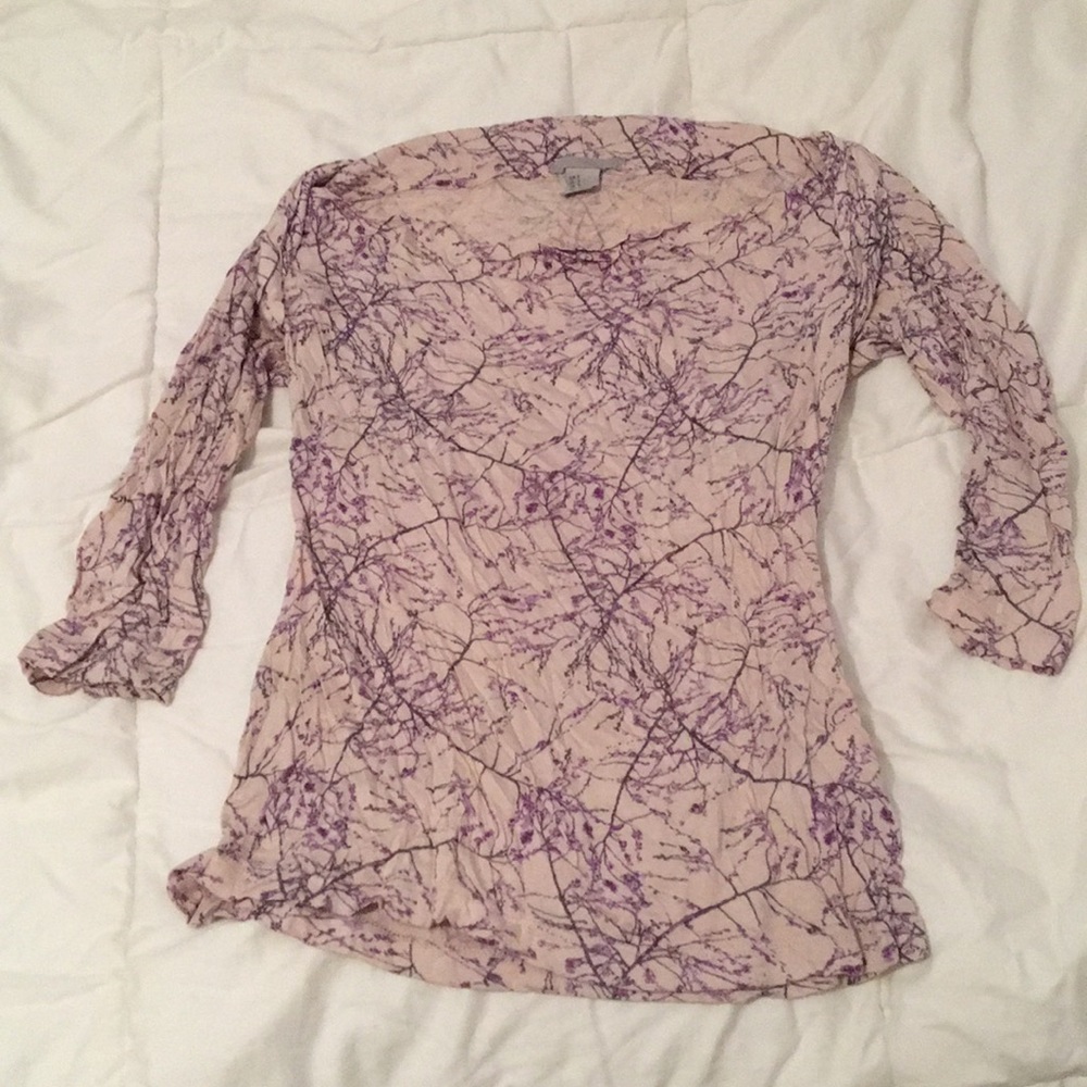 H&M floral 3/4 sleeve top